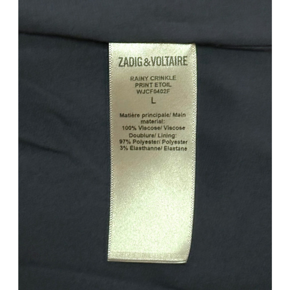 ZADIG & VOLTAIRE Rainy Crinkle Etoiles Maxi Dress Star Print Cottagecore Hippie - Picture 12 of 13